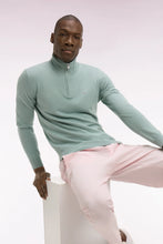 Load image into Gallery viewer, Eden Park - Cotton Trucker Neck Quarter-Zip, Green