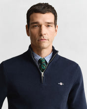 Load image into Gallery viewer, GANT - Casual Cotton Half-Zip Sweater, Evening blue