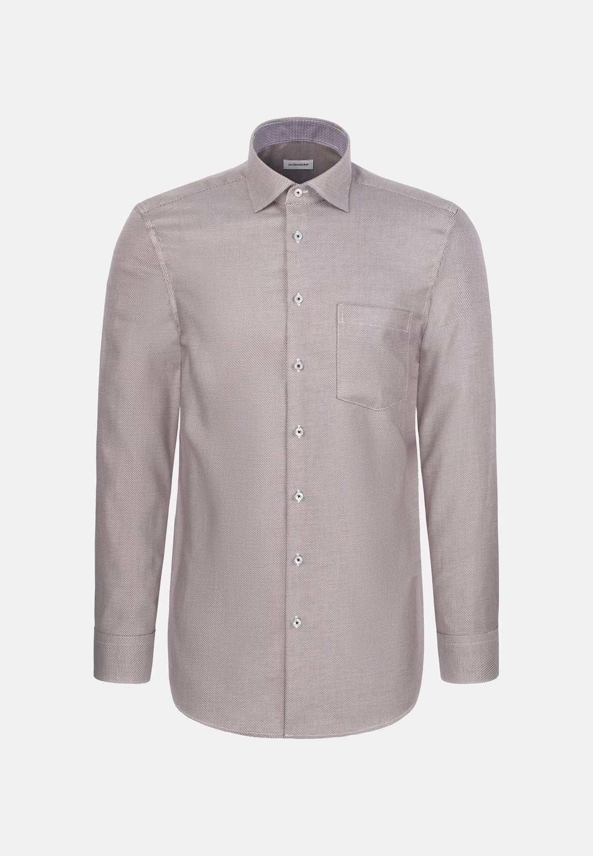 Seidensticker - Regular Fit Business Shirt, Brown Structure