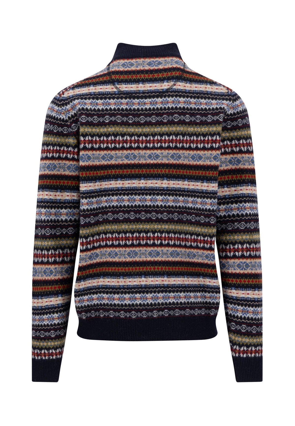 Fynch Hatton - Wool Christmas Half-Zip, Navy