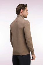 Load image into Gallery viewer, Eden Park - Wool Blend Trucker Neck Quarter-Zip, Coffee Beige