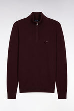 Load image into Gallery viewer, Eden Park - Wool Blend Trucker Neck Quarter-Zip, Burgundy