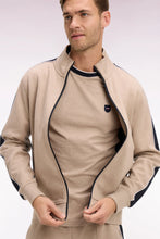 Load image into Gallery viewer, Eden Park - Interlock Zip-Up Sweatshirt, Beige Contrast