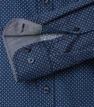 Load image into Gallery viewer, Casa Moda - Kent Casual Fit Shirt, Geometric Dark Navy