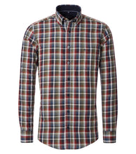 Load image into Gallery viewer, Casa Moda - Casual Fit Long Sleeve Shirt, Tangerine Tango