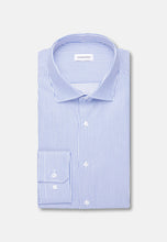 Load image into Gallery viewer, Seidensticker - Regular Fit Business Shirt, Mid-Blue Striped