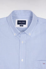 Load image into Gallery viewer, Eden Park - Short-Sleeve Gingham Cotton Shirt, Blue (3XL)