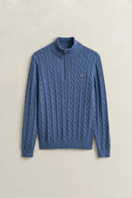 Load image into Gallery viewer, GANT - Cotton Cable Half Zip, Denim Blue Melange