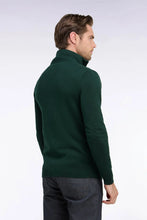 Load image into Gallery viewer, Eden Park - Cotton Trucker Neck Quarter-Zip, Green