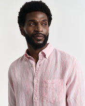 Load image into Gallery viewer, GANT - Reg Linen Linen Stripe Shirt, Geranium Pink