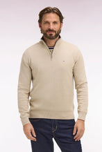 Load image into Gallery viewer, Eden Park - Cotton Trucker Neck Quarter-Zip, Beige