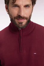 Load image into Gallery viewer, Eden Park - Heavy Cotton Trucker Neck Quarter-Zip, Burgundy