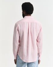 Load image into Gallery viewer, GANT - Reg Linen Linen Stripe Shirt, Geranium Pink