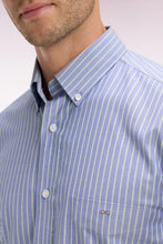 Load image into Gallery viewer, Eden Park - Pinpoint Striped Cotton Shirt, Blue / Green