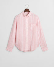 Load image into Gallery viewer, GANT - Reg Linen Linen Stripe Shirt, Geranium Pink