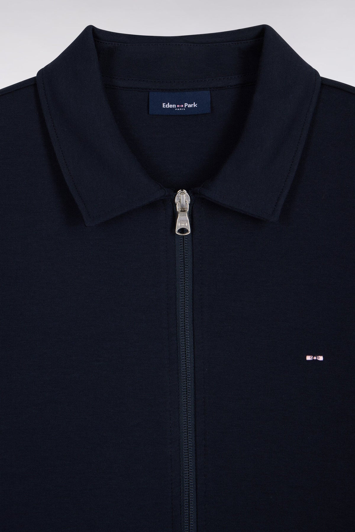Eden Park - Cotton Collared Zip-Up Sweatshirt, Navy