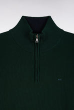 Load image into Gallery viewer, Eden Park - Cotton Trucker Neck Quarter-Zip, Green