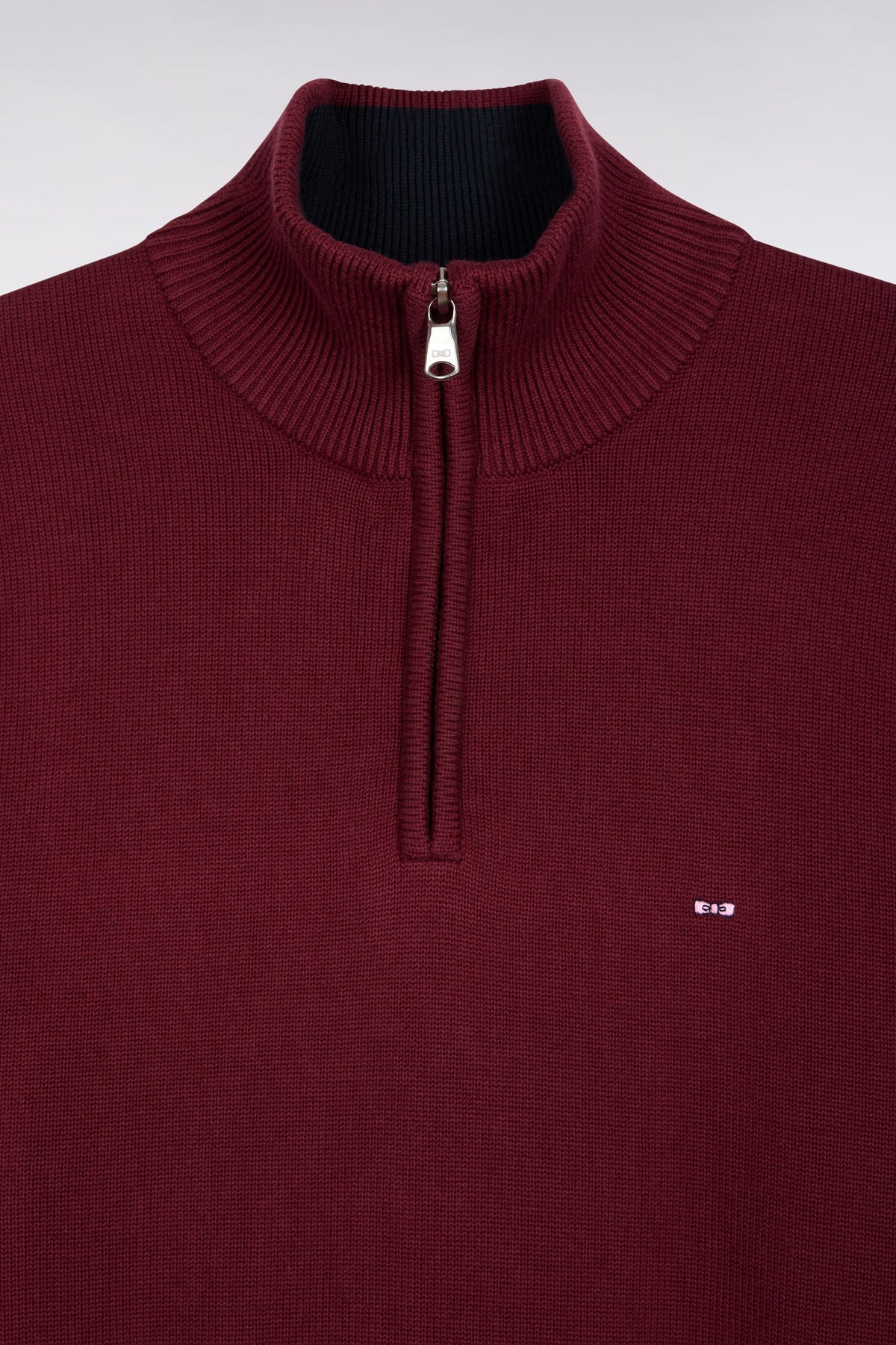 Eden Park - Heavy Cotton Trucker Neck Quarter-Zip, Burgundy