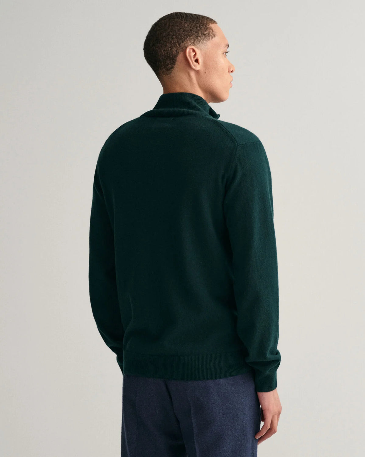 GANT - Super Fine Lambswool Half-Zip Sweater, Tartan Green (XL only)