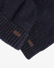 Load image into Gallery viewer, Barbour - Carlton Fleck Beanie And Scarf Gift Set, Navy