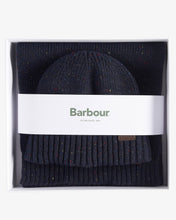 Load image into Gallery viewer, Barbour - Carlton Fleck Beanie And Scarf Gift Set, Navy