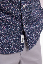 Load image into Gallery viewer, Eden Park - Short-Sleeve Cotton Poplin Shirt, Navy Floral
