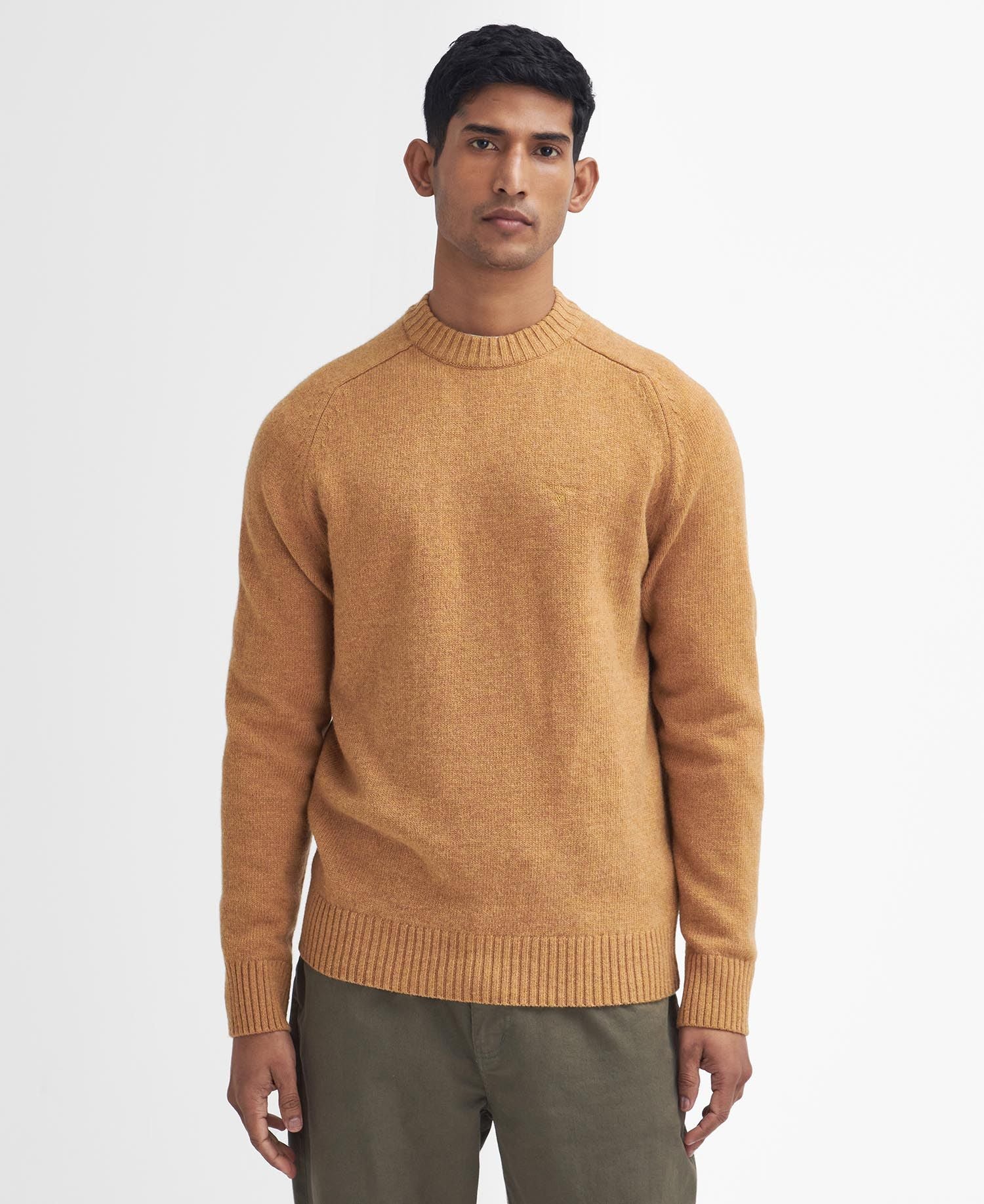 Barbour Grangetown Merino Crew Neck Sweater, Harvest Gold