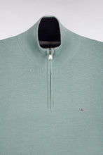 Load image into Gallery viewer, Eden Park - Cotton Trucker Neck Quarter-Zip, Green