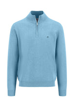 Load image into Gallery viewer, Fynch Hatton - Half Zip Knit Jumper, Splashy Blue