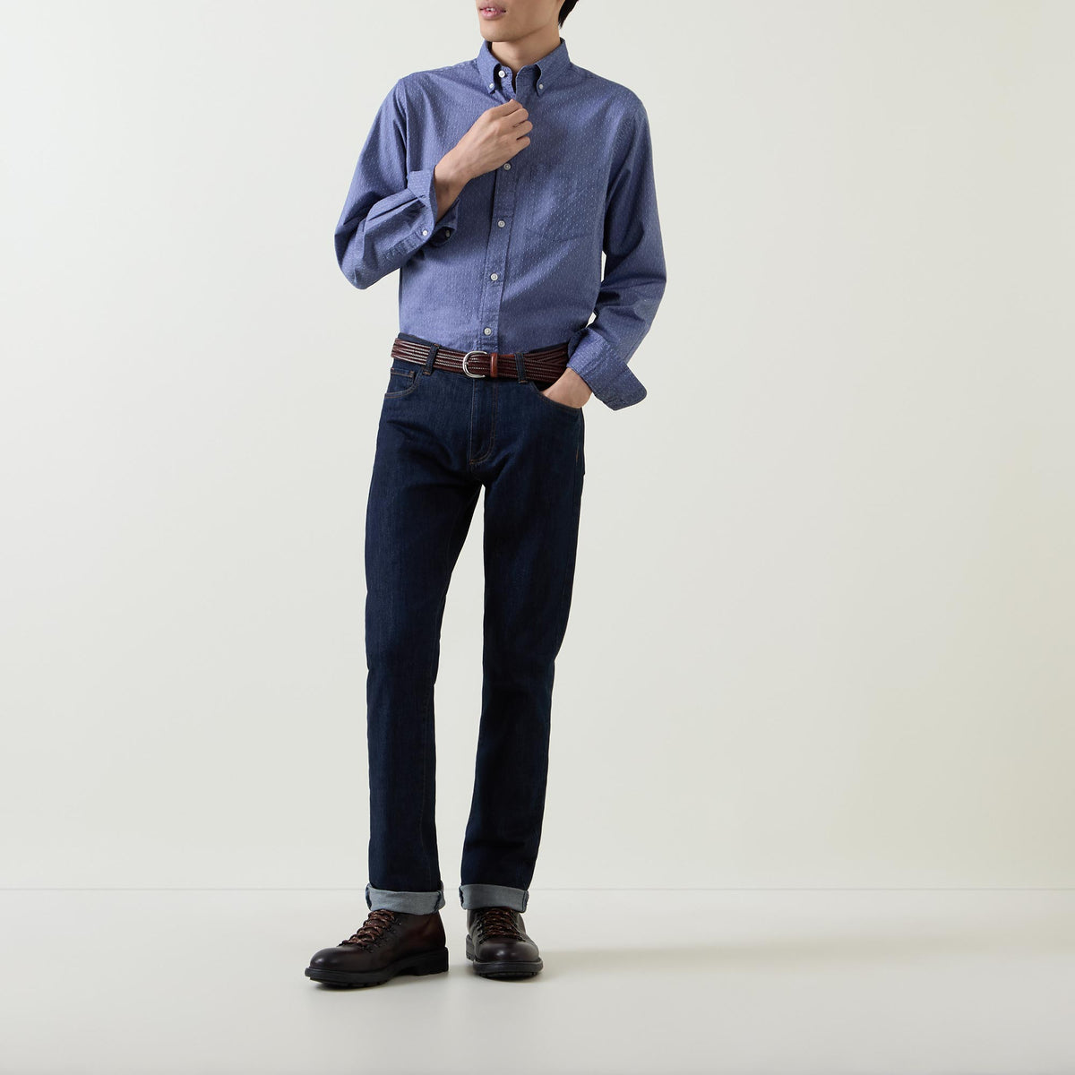 Gant - Reg Oxford Dobby Dot Shirt, Persian Blue (M Only)
