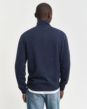 Load image into Gallery viewer, GANT - Superfine Lambswool Half Zip, Dark Navy Melange