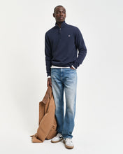 Load image into Gallery viewer, GANT - Superfine Lambswool Half Zip, Dark Navy Melange