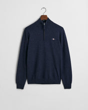Load image into Gallery viewer, GANT - Superfine Lambswool Half Zip, Dark Navy Melange