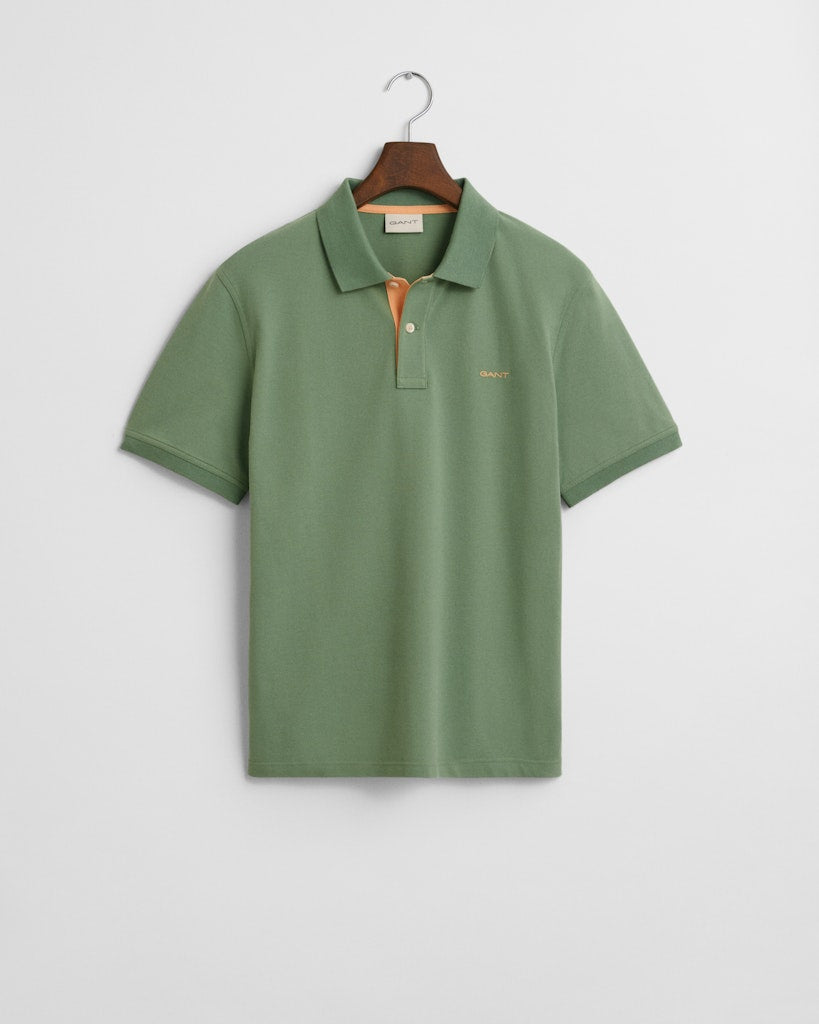 Gant - Contrast Pique SS Polo, Green