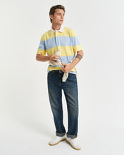 Load image into Gallery viewer, GANT - Striped Cotton SS Polo, Fresh Blue