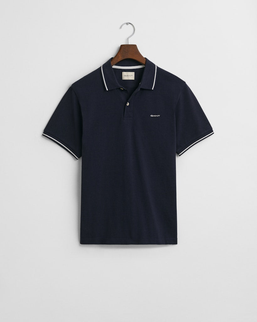 Gant - Tipping SS Pique Polo, Navy