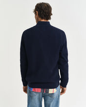 Load image into Gallery viewer, GANT - Textured Cotton Half Zip, Evening Blue