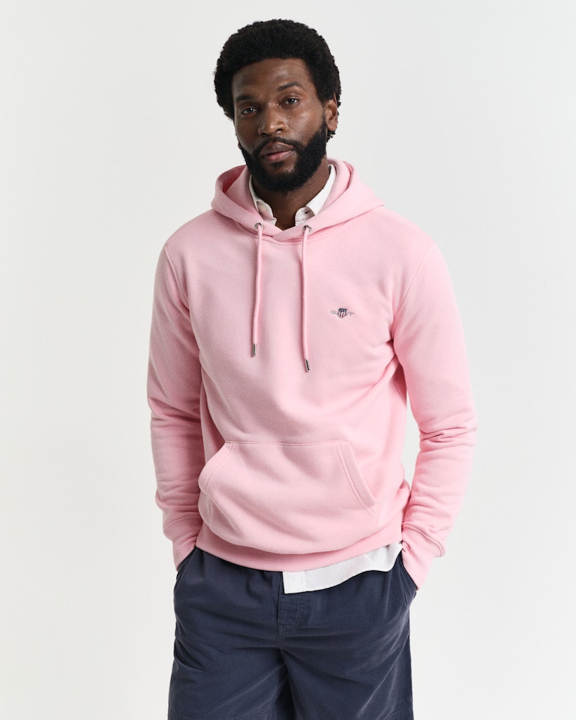 GANT Reg Shield Hoodie, California Pink - Main Image