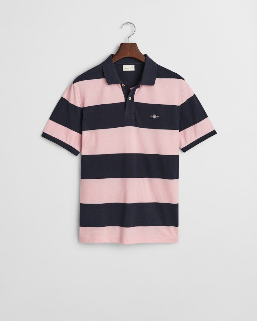 Gant - Block Stripe Polo, California Pink