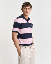 Load image into Gallery viewer, GANT - Block Stripe Polo, California Pink