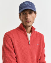 Load image into Gallery viewer, GANT - Textured Cotton Half Zip, Brick Red