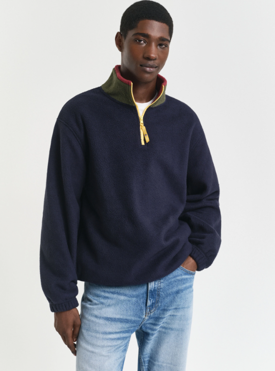 Gant - Color-Block Fleece, Evening Blue (XL & XXL Only)