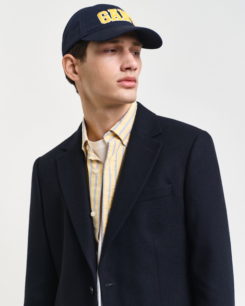 GANT Slim Herringbone Suit Blazer, Navy