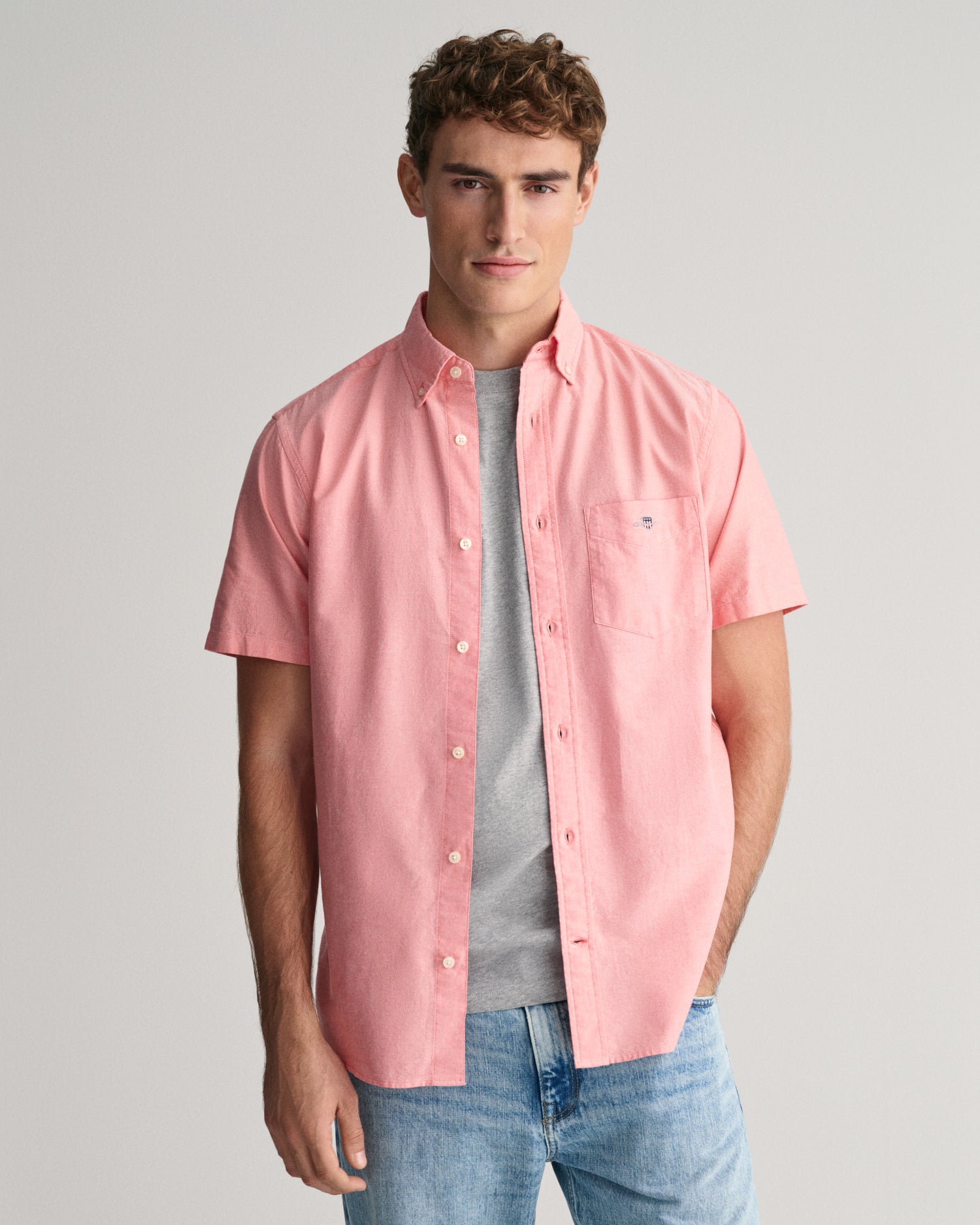 GANT Oxford SS Shirt, Sunset Pink