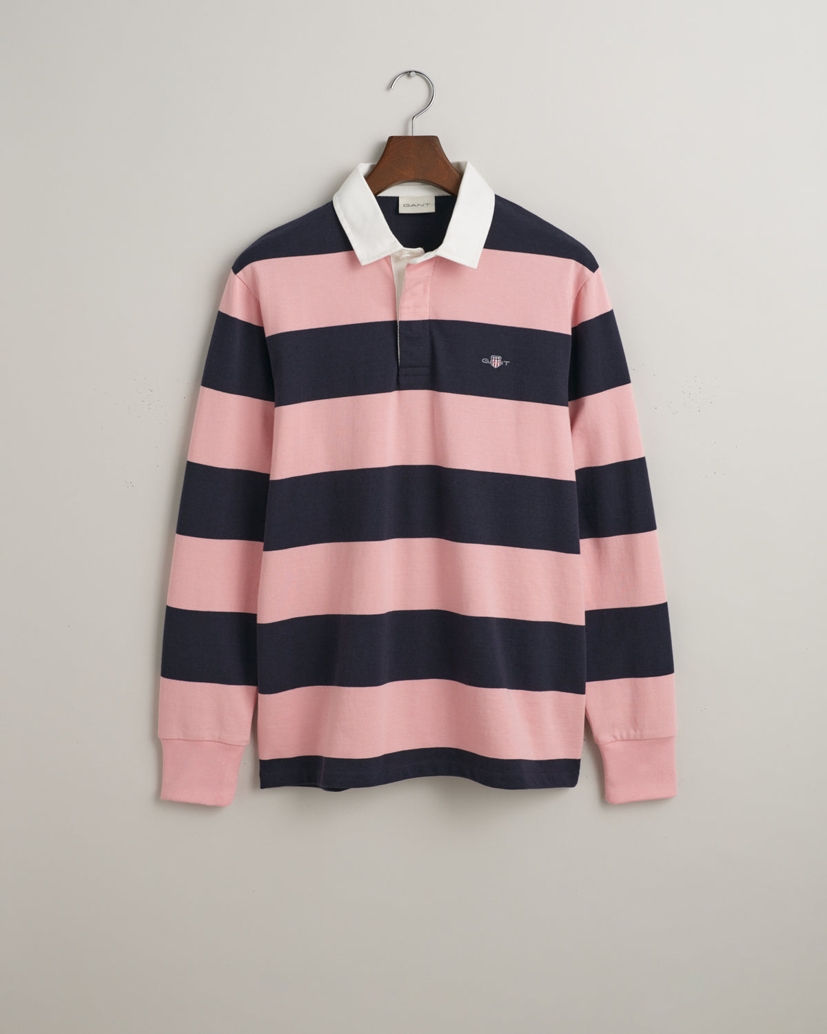 GANT - Reg Shield Barstripe Heavy Rugger, Bubblegum Pink