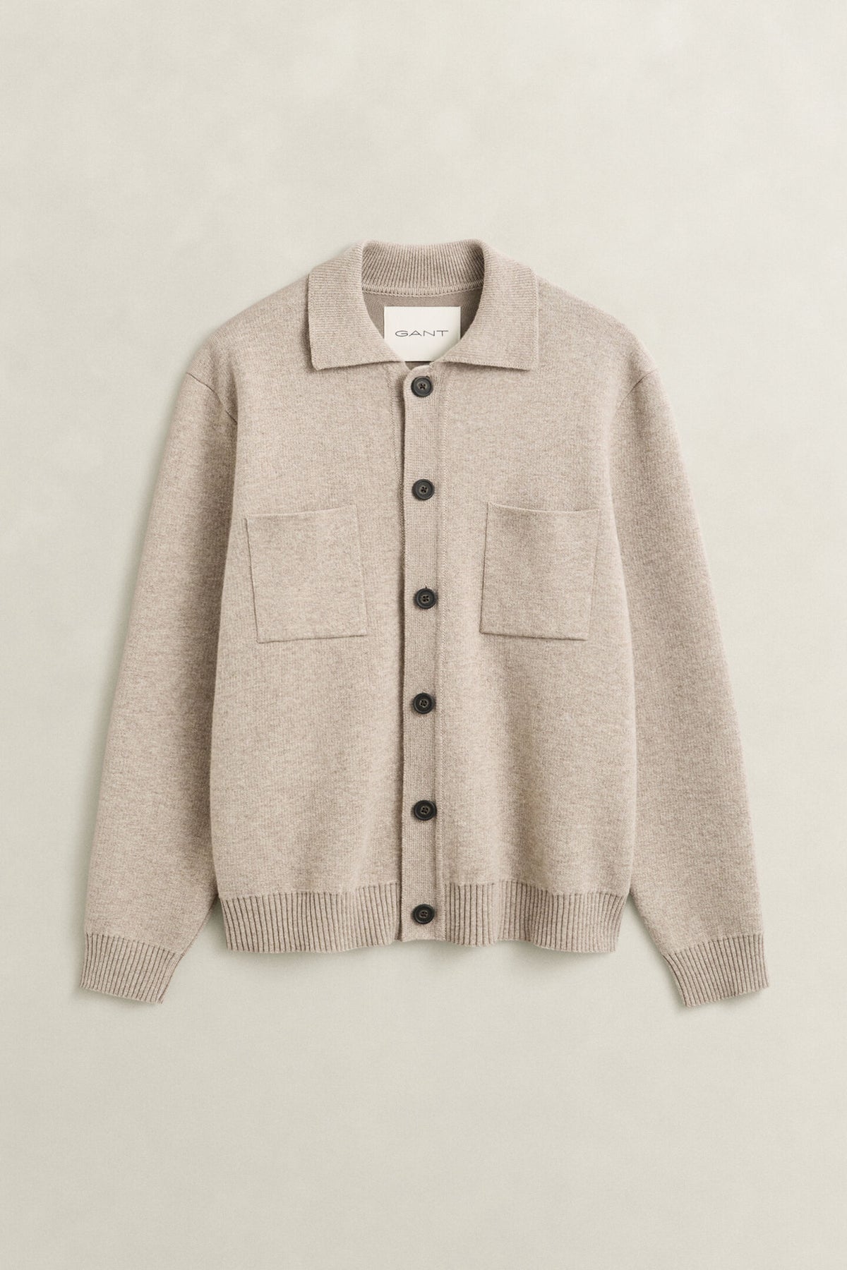 Gant - Double Knit Overshirt, Sand Melange