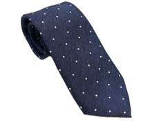 Load image into Gallery viewer, Blue Dots Silk Tie
