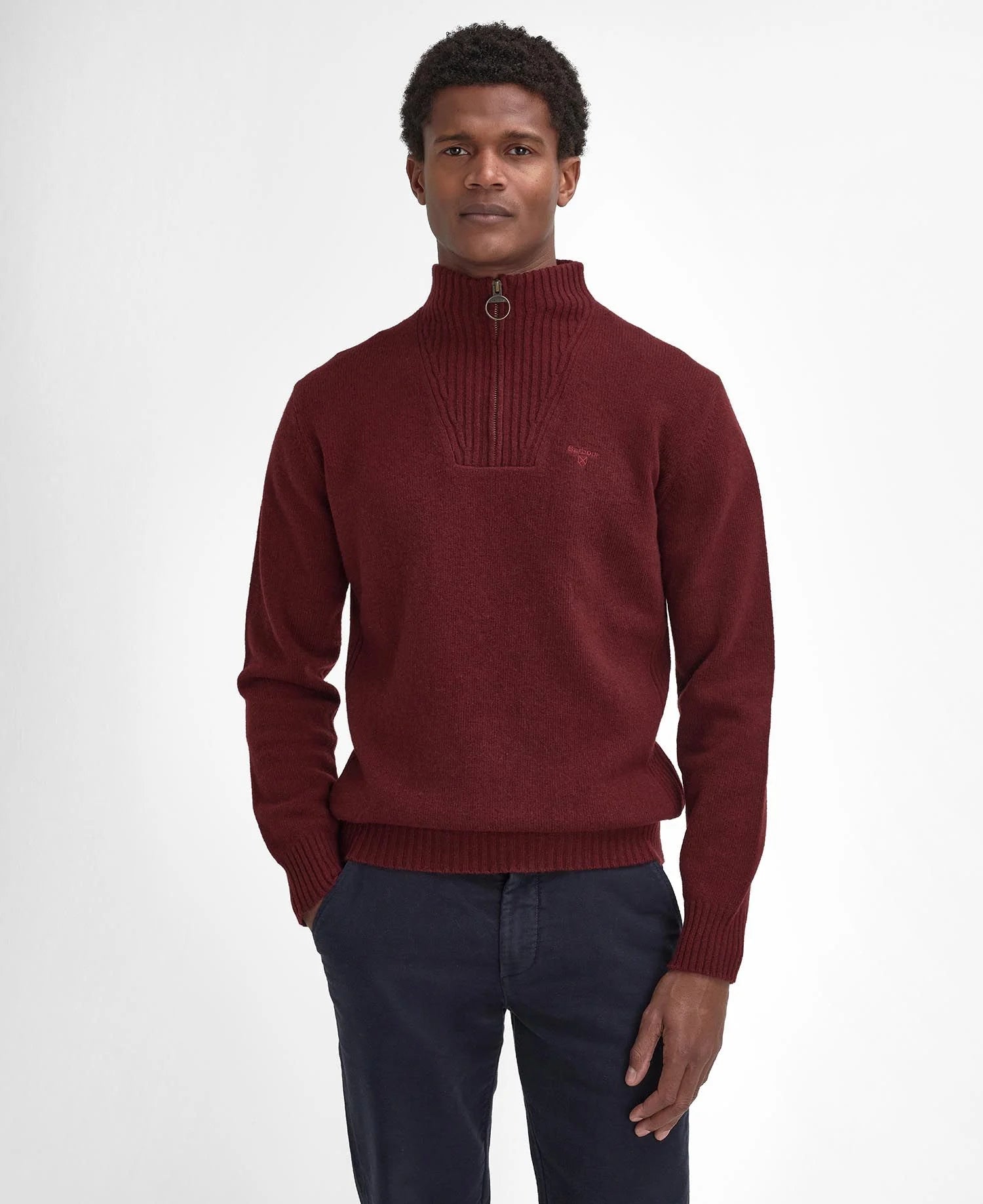 Barbour - Tisbury Half Zip, Ruby (S & L Only) | Barbour | Tector