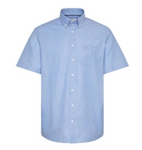 Load image into Gallery viewer, Bugatti - Linen Short Sleeve Shirt - Blue