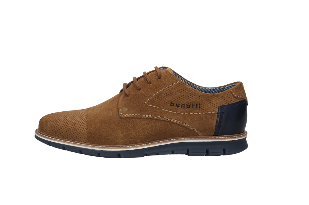 Bugatti Izzy Cognac Suede Lace up Bugatti Tector Menswear